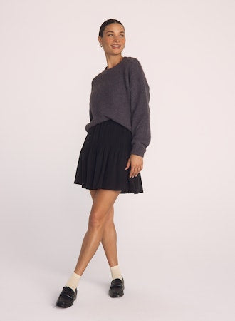Pintuck Mini Skirt
