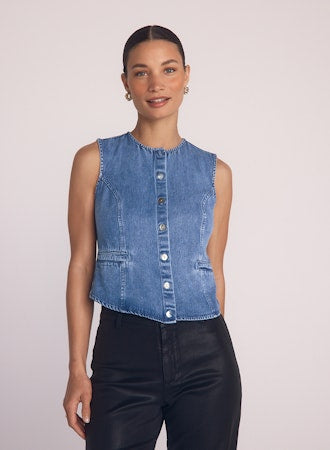 High Neck Fitted Vest