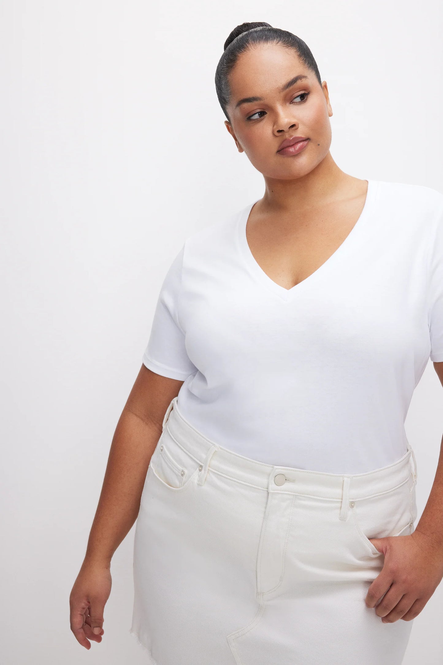 Cotton Classic V Neck Tee