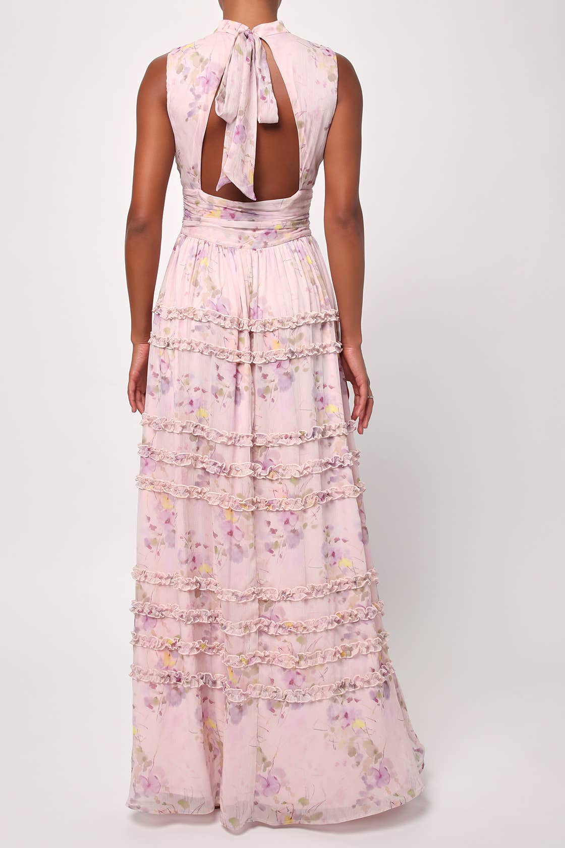 Eden Floral Chiffon Ruffle Dress