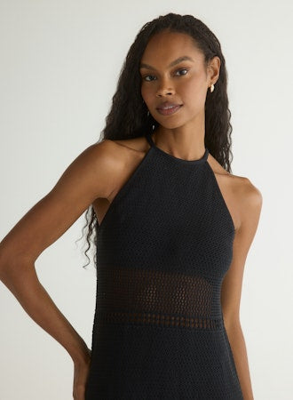 Halter Midi Crochet Dress