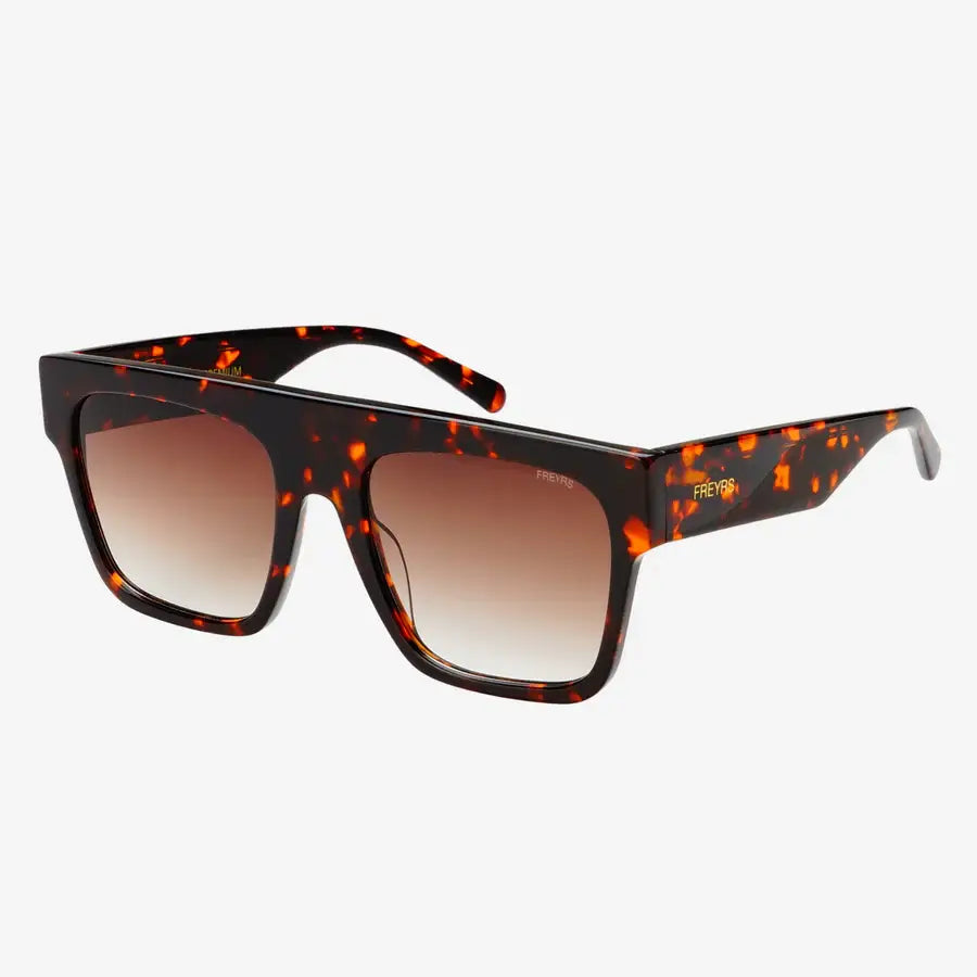 Madison Tortoise Acetate Unisex Flat Top Sunglasses