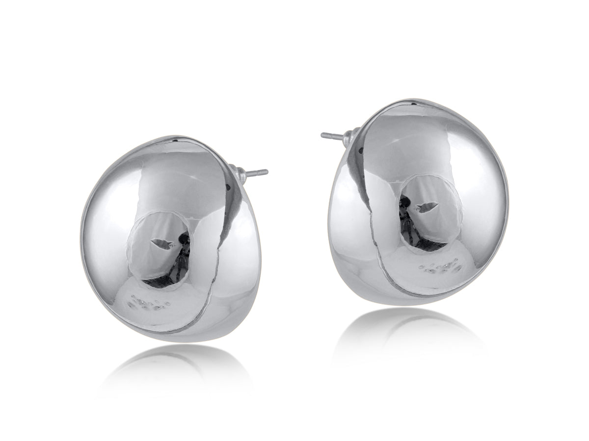 Sam Round Dome Stud Earrings