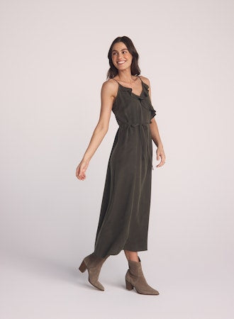 Ruffle Cami Midi Dress