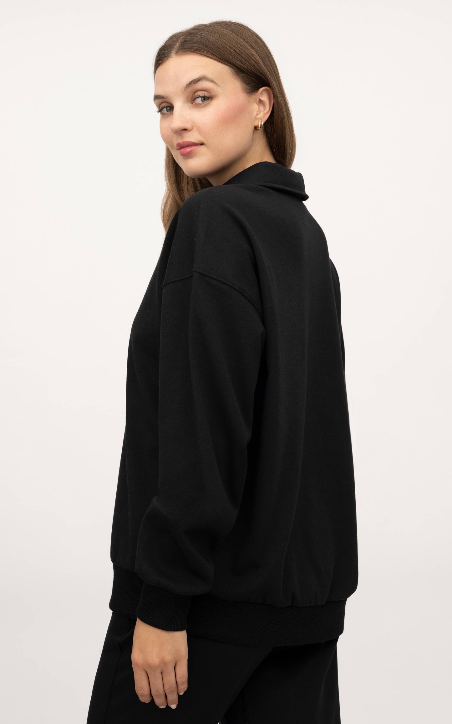 Yogalicious Cloud Plush Cozy Polo Sweatshirt