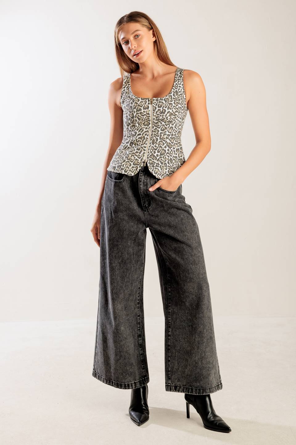 A Printed Woven Vest