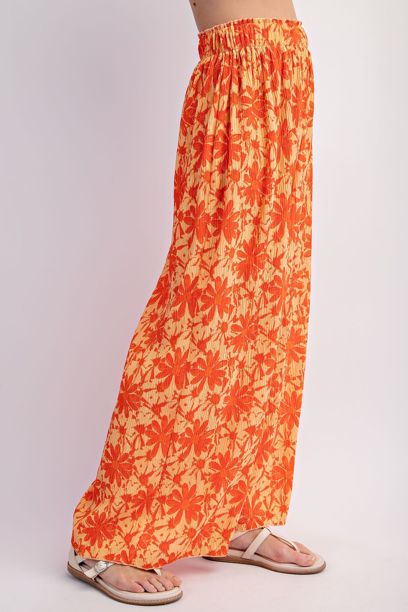 Printed Crinkle Woven Pants