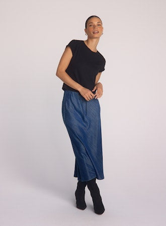 Bias Skirt W/ Tie