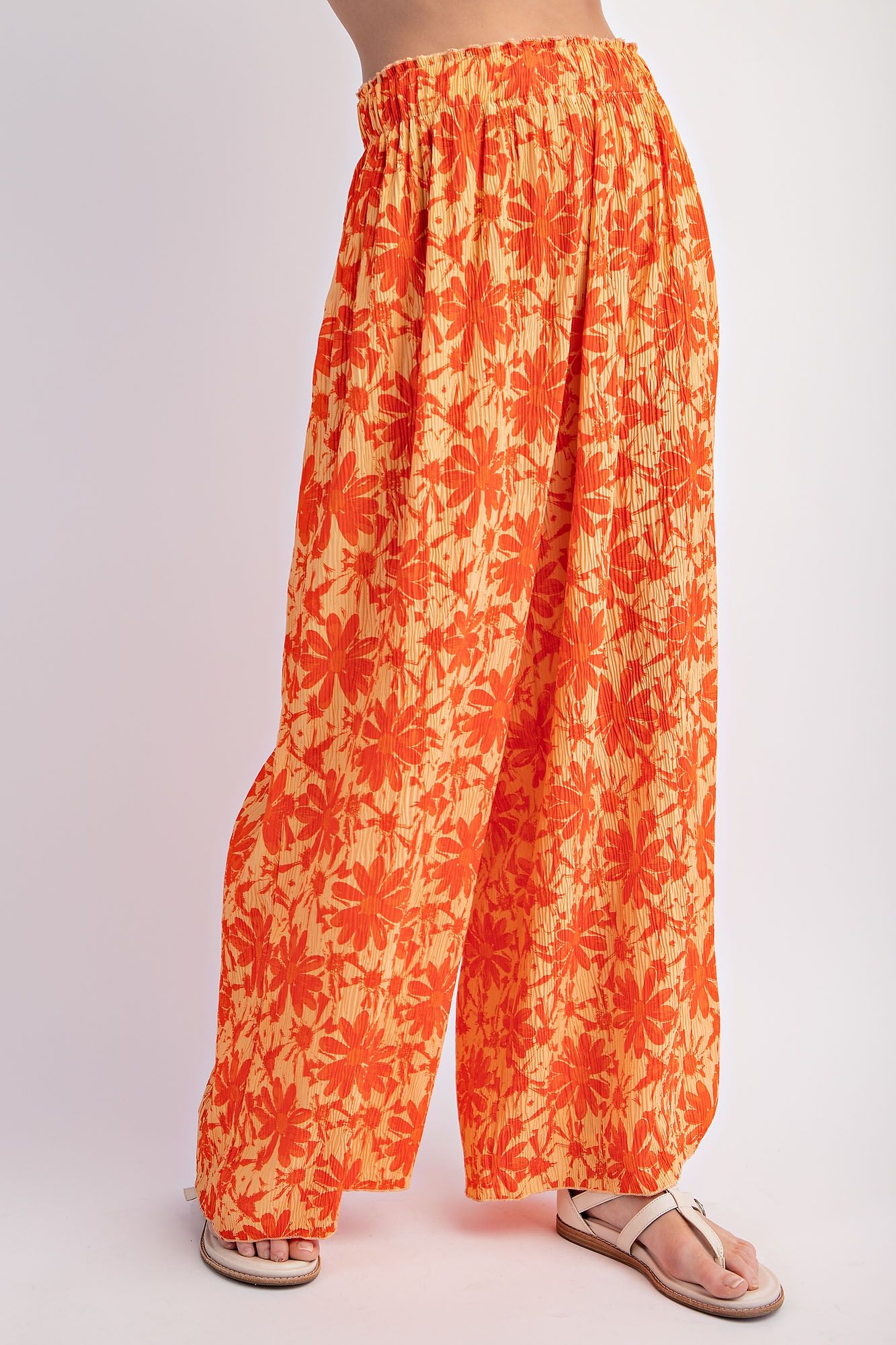 Printed Crinkle Woven Pants