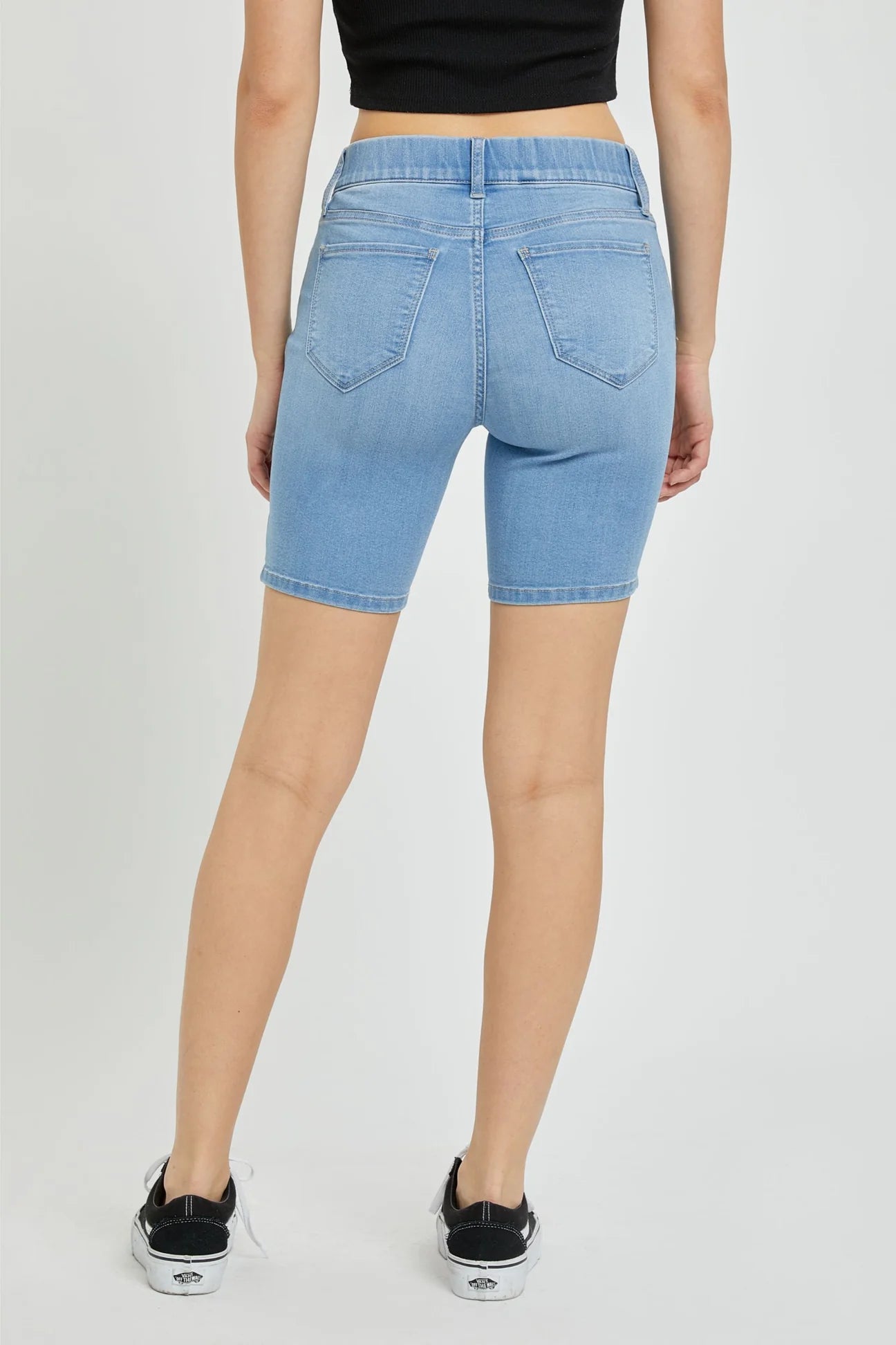 Pull on Denim Biker Short