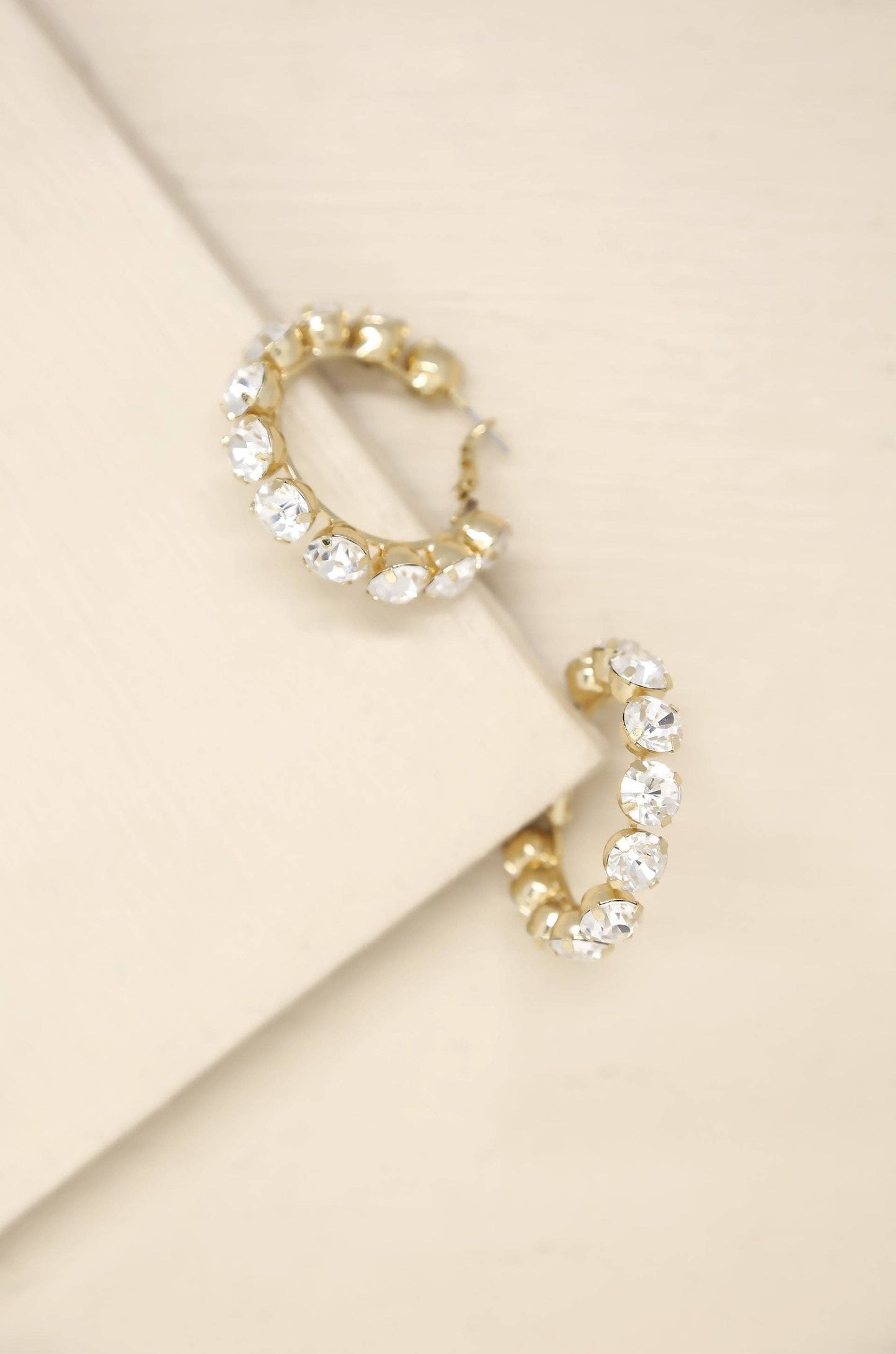 Ettika - Crystal & 18k Gold Warrior Hoop Earrings