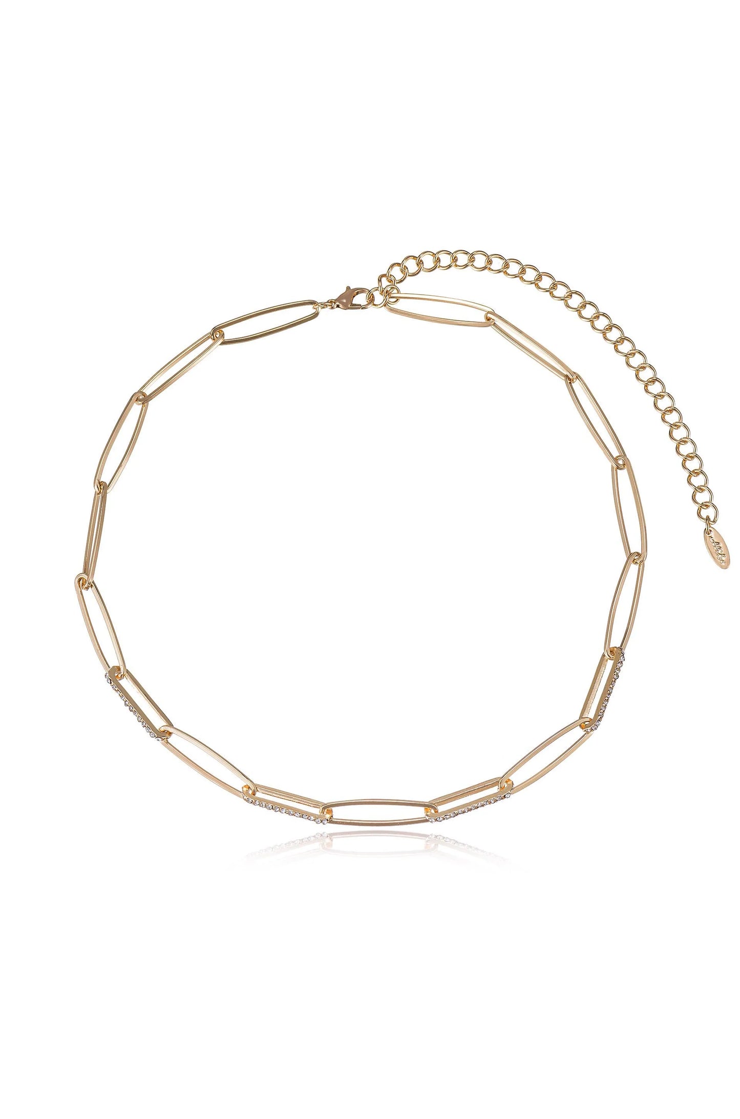 Sparkle in Links Chain Link Necklace 18K Gold Plated
