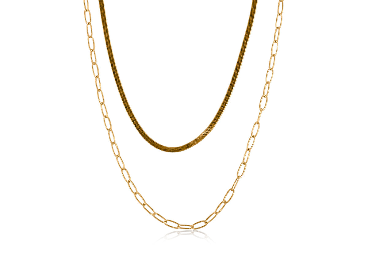 Cara Two Layered Chain Necklace