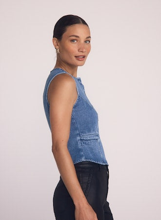High Neck Fitted Vest