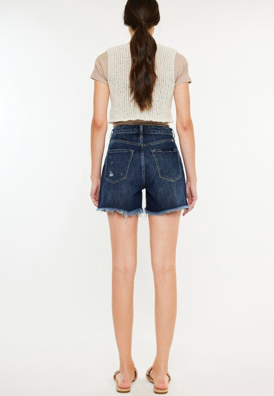 High Rise Denim Short