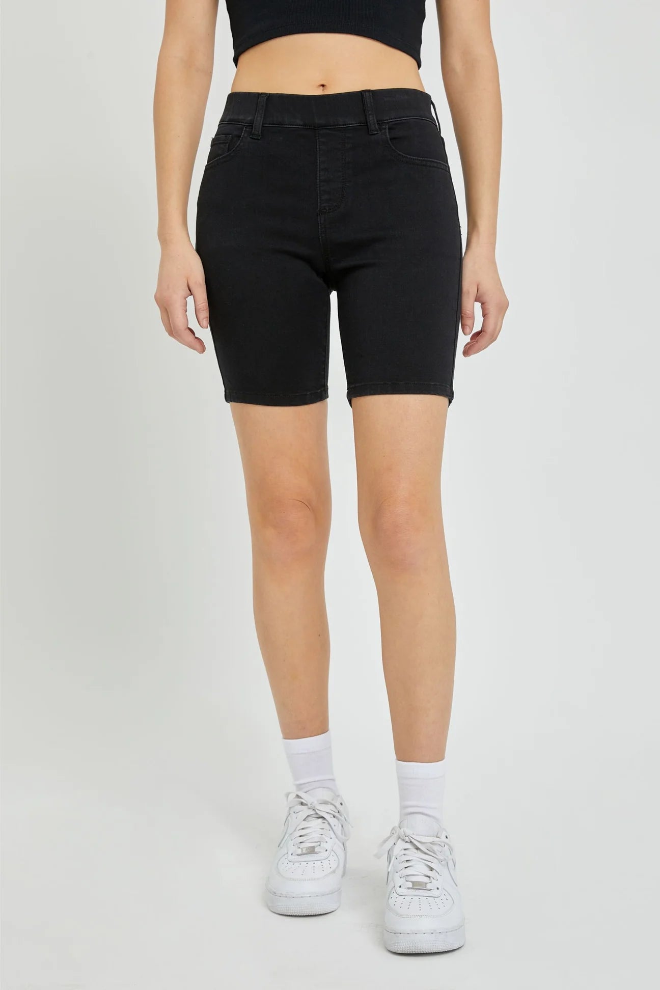 Pull on Denim Biker Short