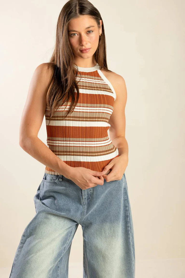 Ribbed Sweater Knit Top