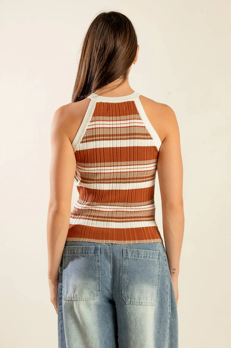 Ribbed Sweater Knit Top