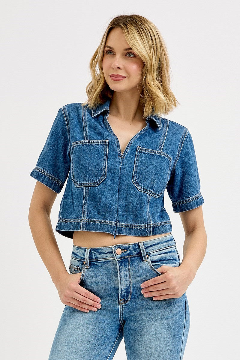 Short Sleeve V-Neck Shirt