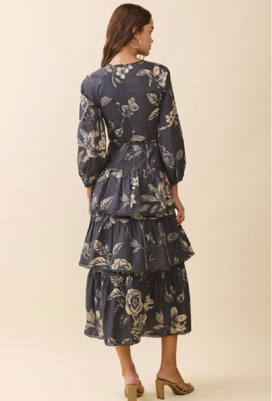 Floral Tiered Midi Dress