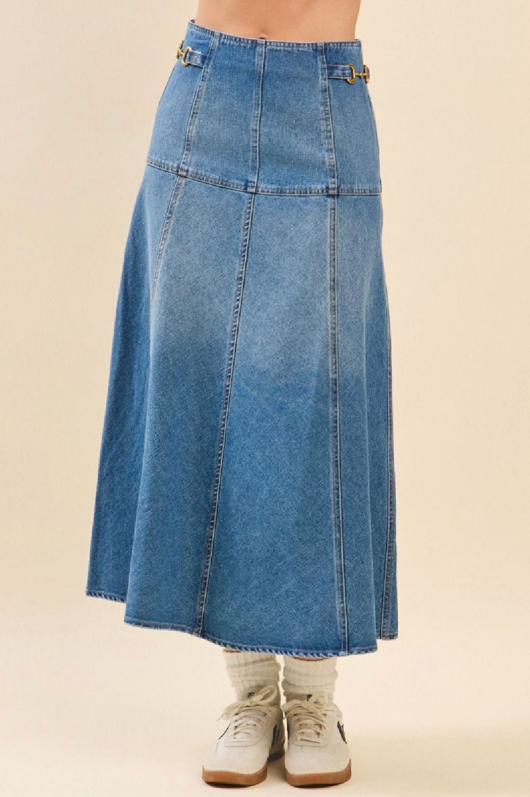High Waisted Denim Skirt