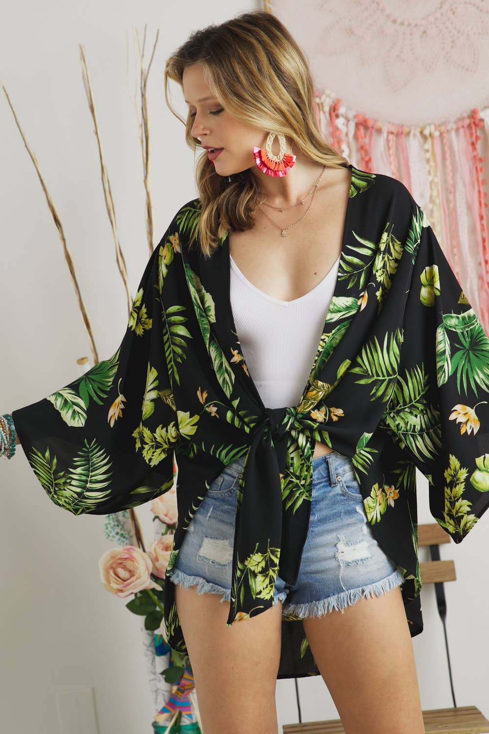 FLORAL KIMONO