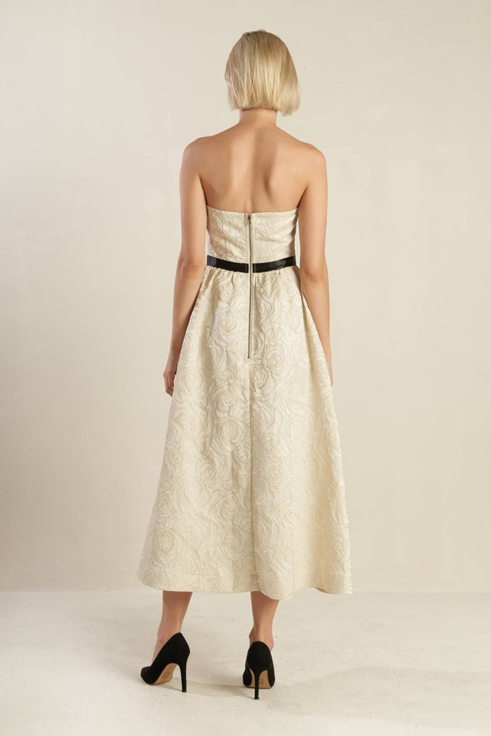 Textured Woven Midi Dress