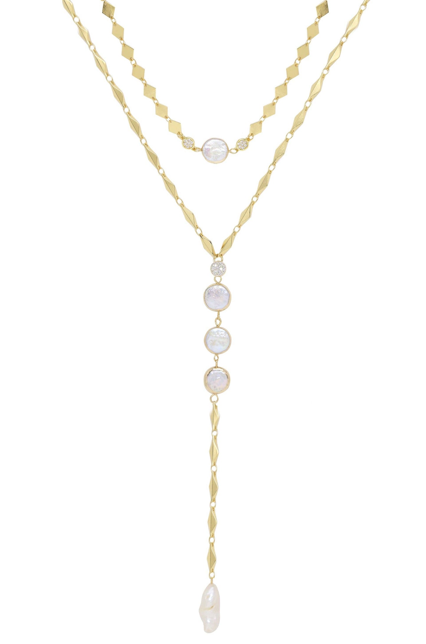 Ettika - Summer Dreamin' Freshwater Pearl and 18k Gold Plated Necklace Set