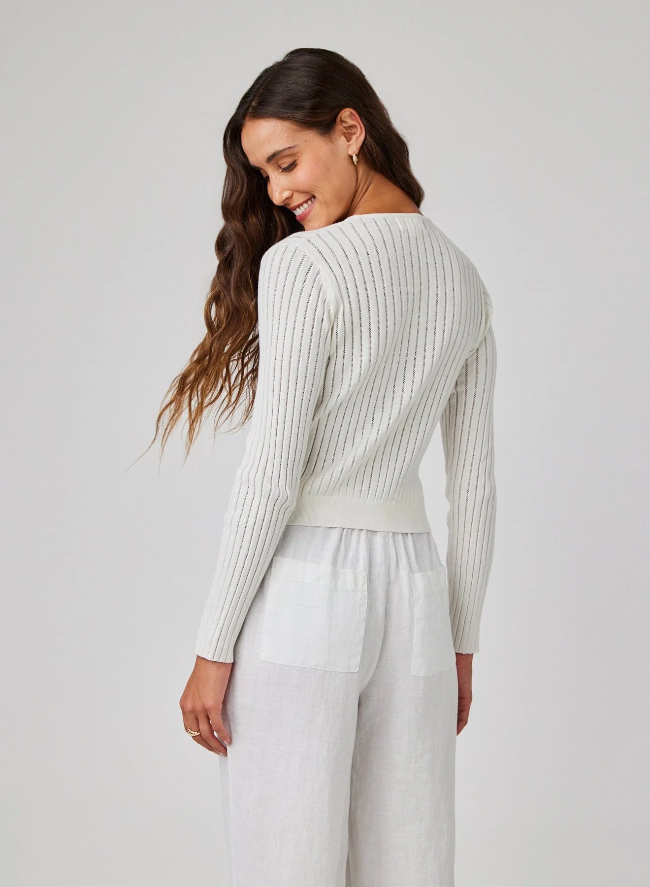 Fitted V-Neck Cardigan