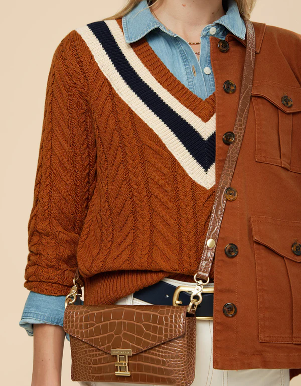 Lorna Varsity Sweater Nutmeg