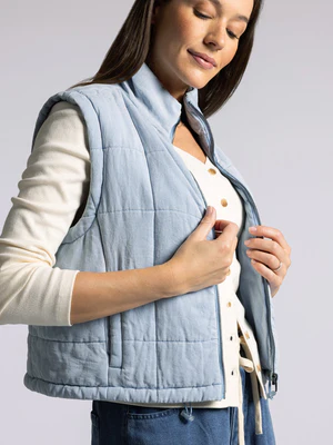 The Brina Vest Light Denim