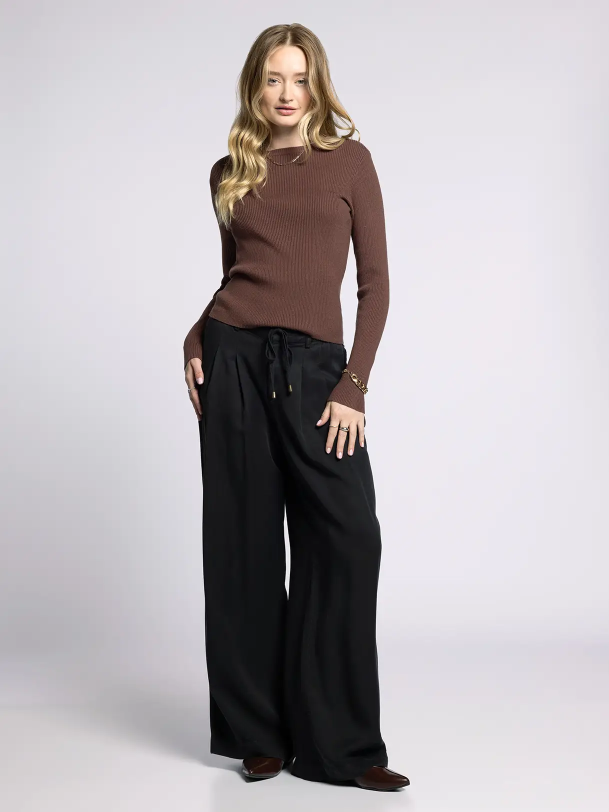 Knit Long Sleeved Sweater-Carmen Sweater