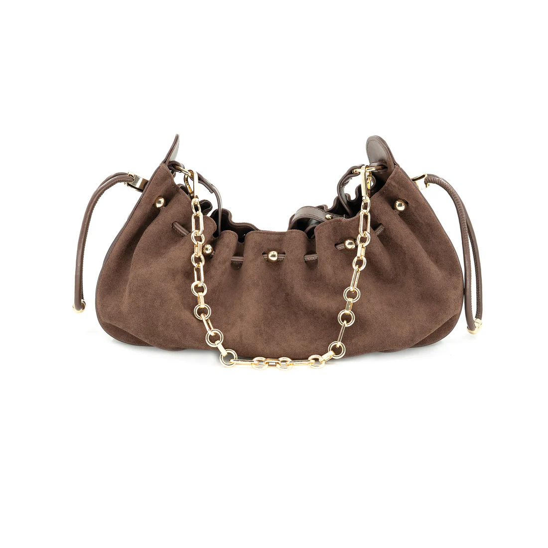 Faux Suede Chain Purse