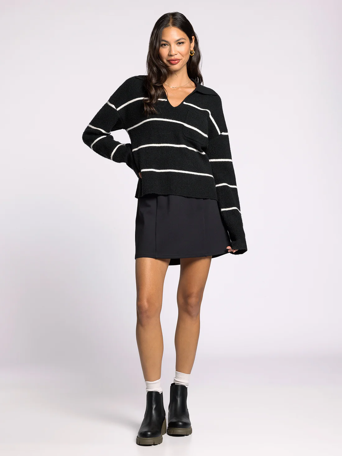 Collared Cropped Cressida Sweater
