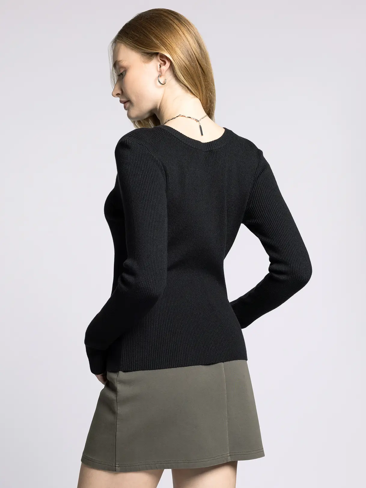 Knit Long Sleeved Sweater-Carmen Sweater