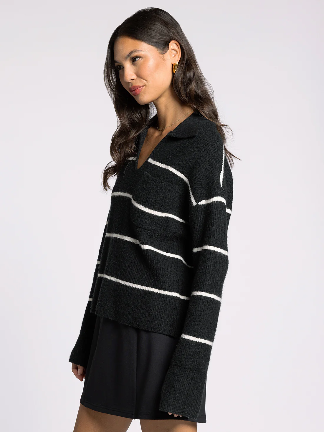 Collared Cropped Cressida Sweater