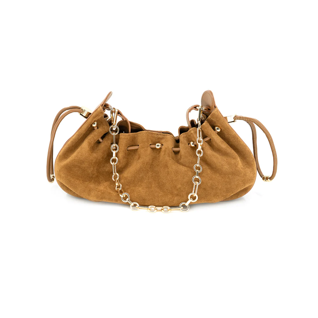 Faux Suede Chain Purse