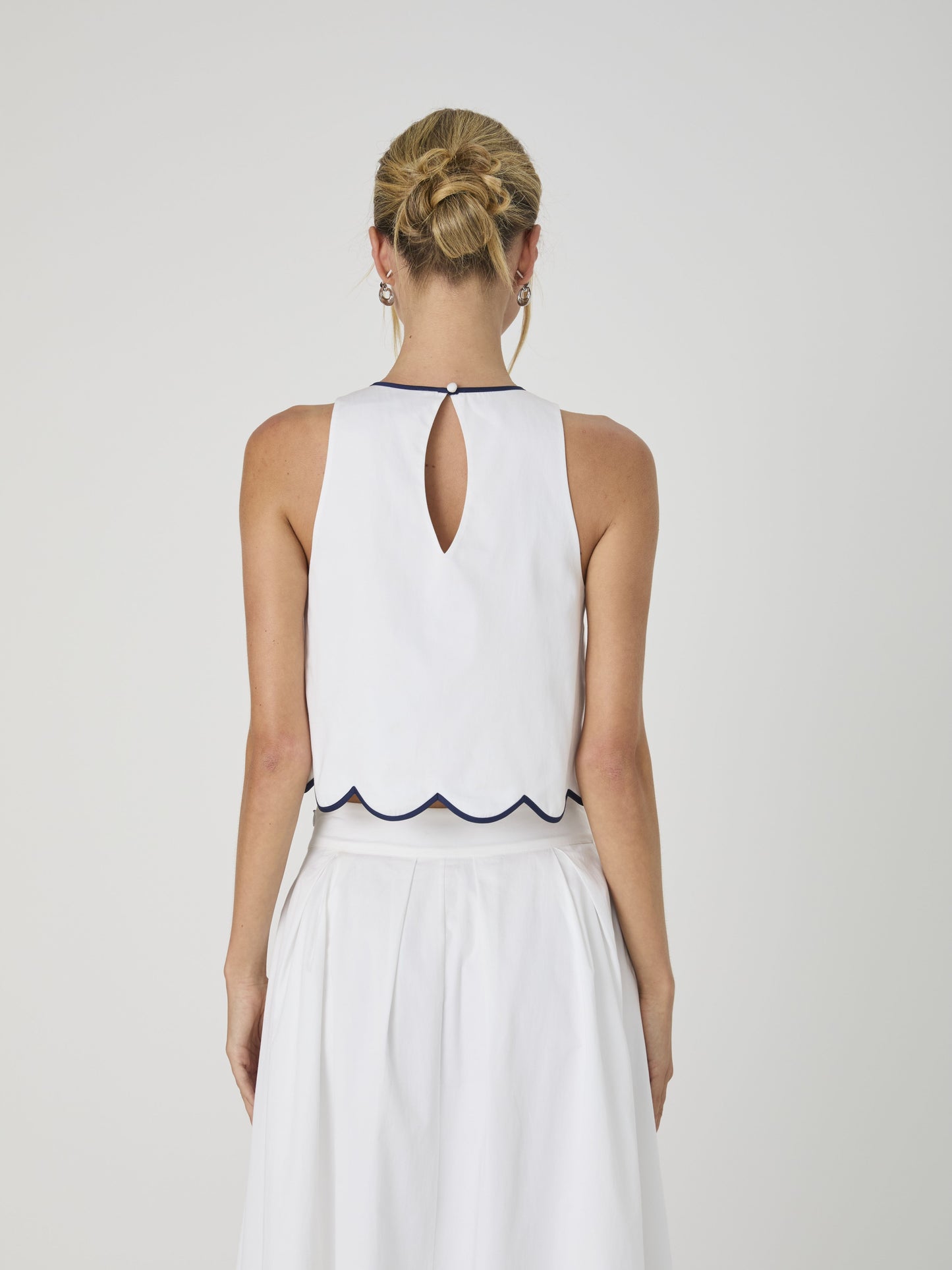 Alexis Cotton Scalloped Top