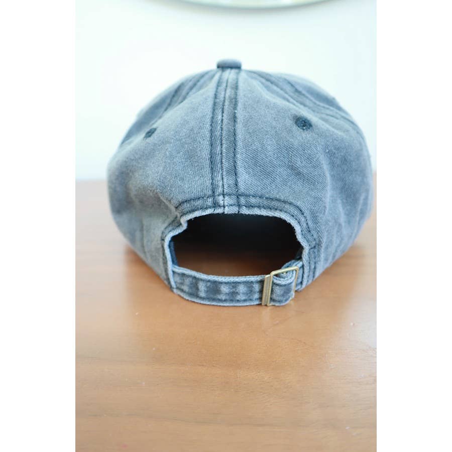 Solid Acid Washed Baseball Cap