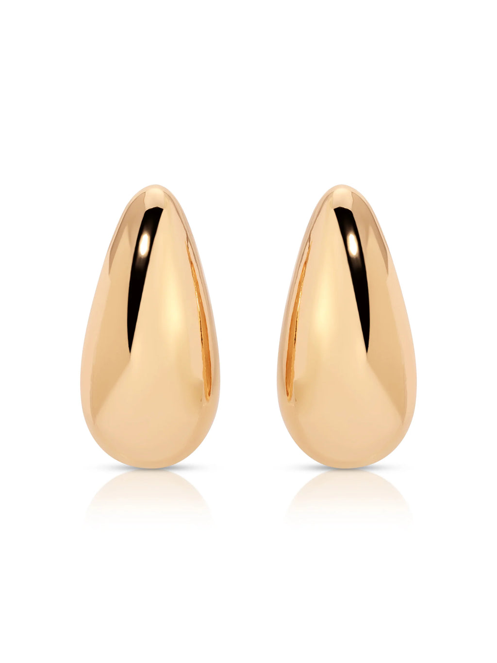 Golden Teardrop Earrings 18K Gold Plated
