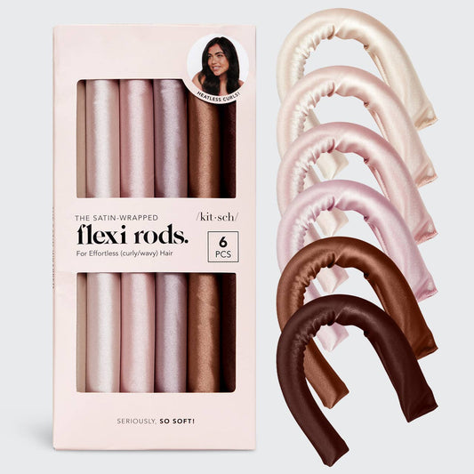 Kitsch - Satin Wrapped Flexi Rods - 6pc Set