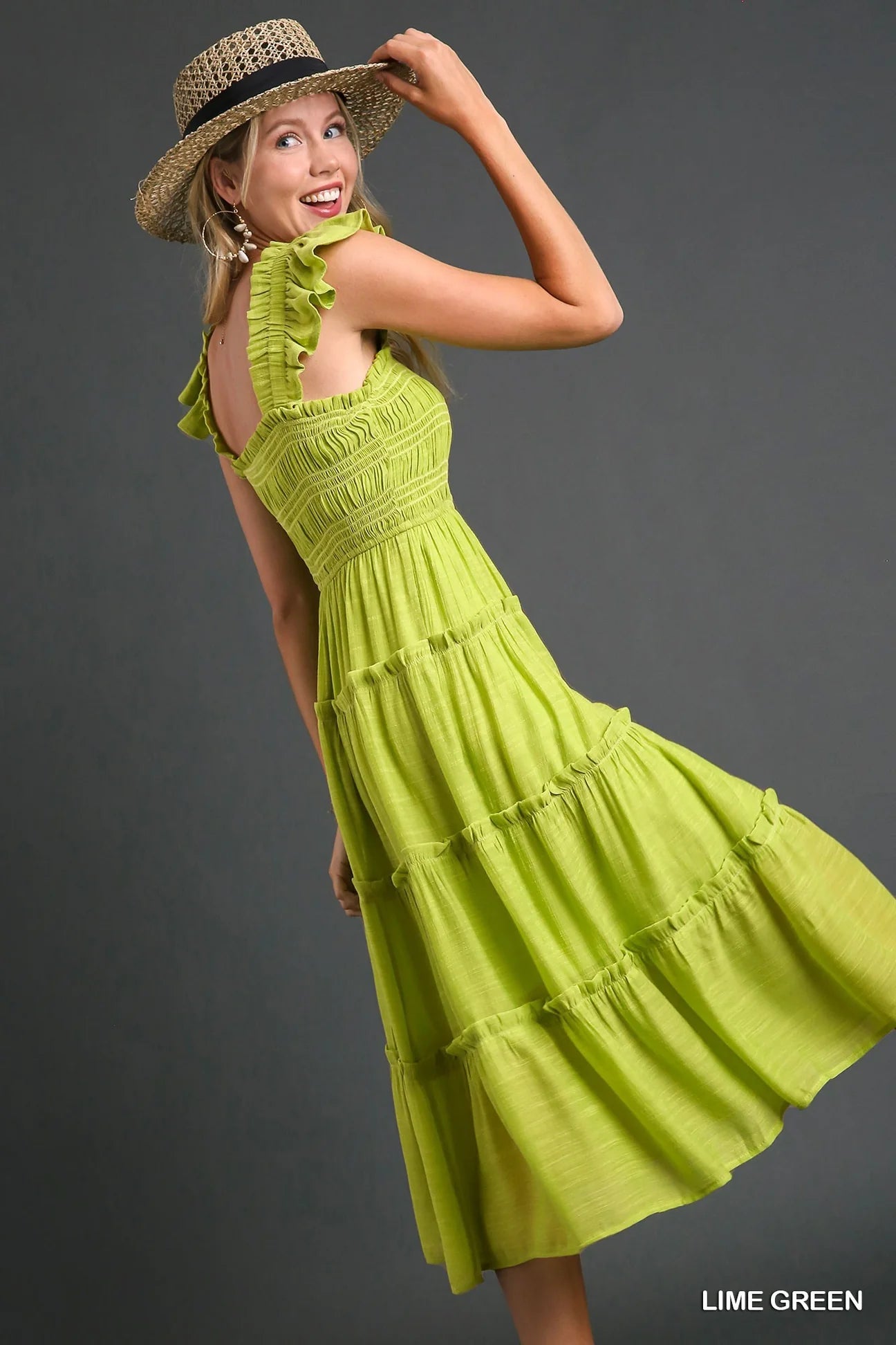 Smocked Top Tiered Maxi Dress