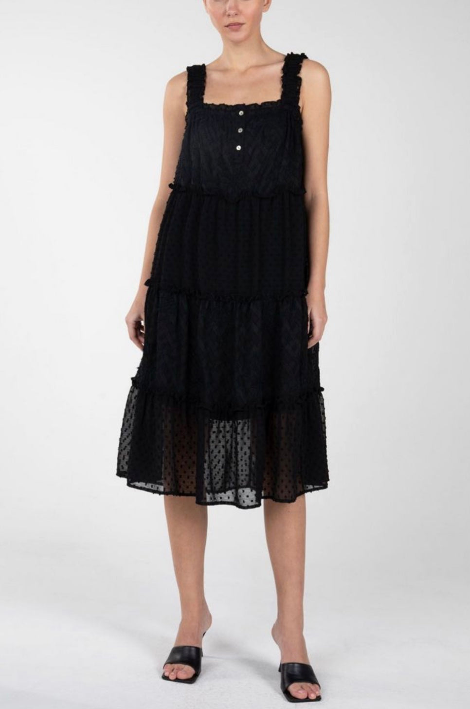 Ruffled Tiered Flow Dress