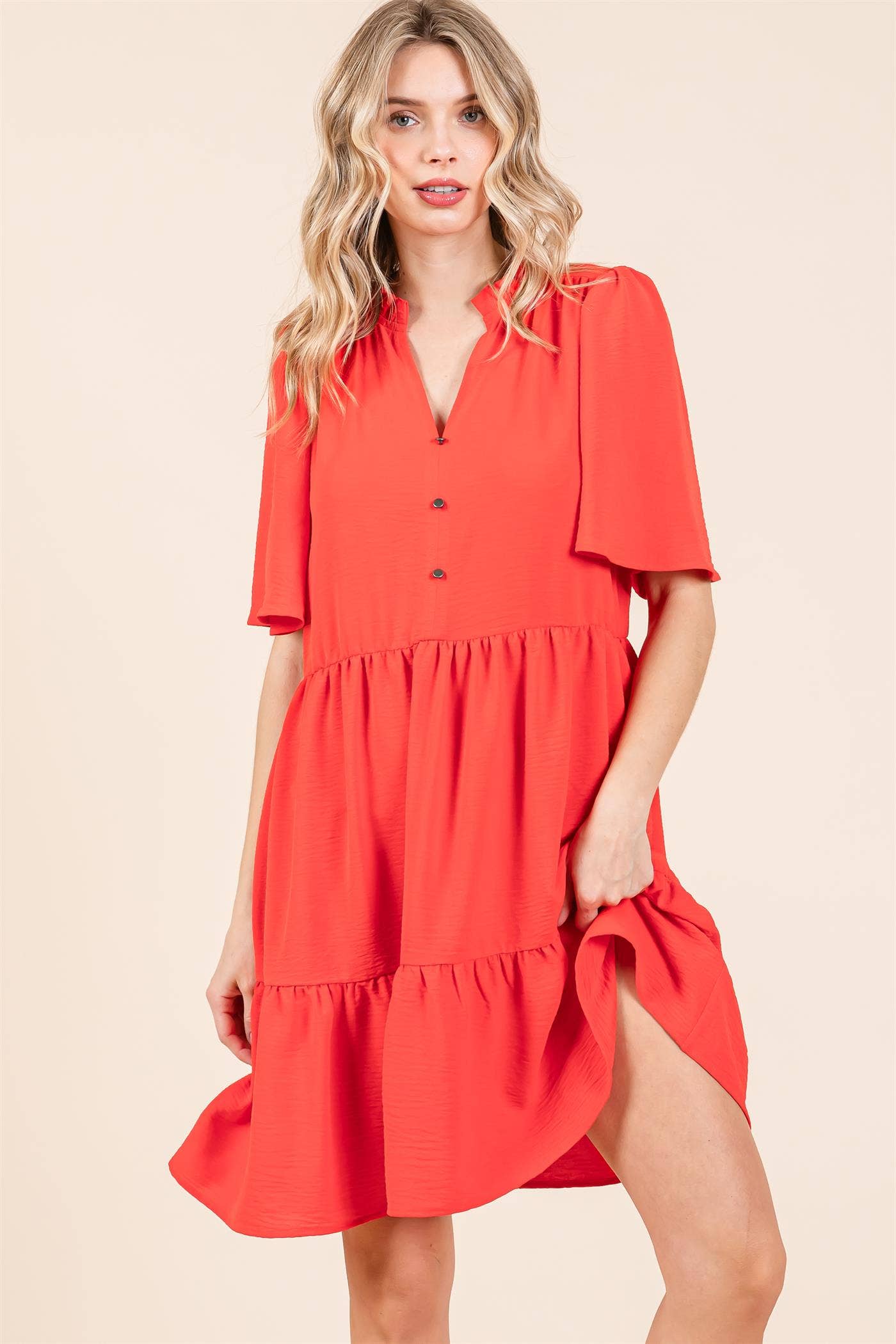 Extended Size Tiered Loose Fit Dress