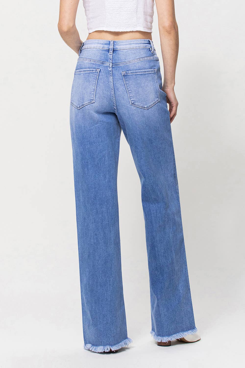 Flying Monkey - 90'S Vintage Super High Rise Double Panels Flare Jeans