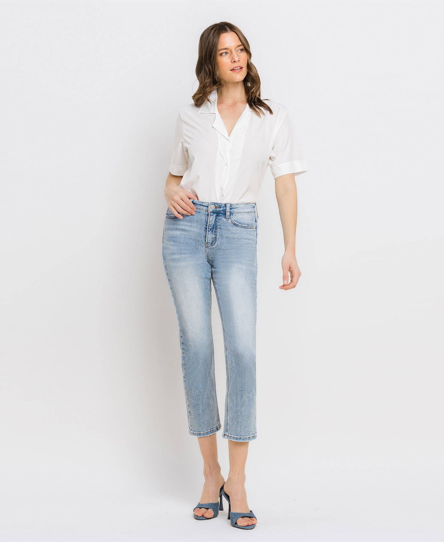 Lovervet - High Rise Crop Straight Jeans