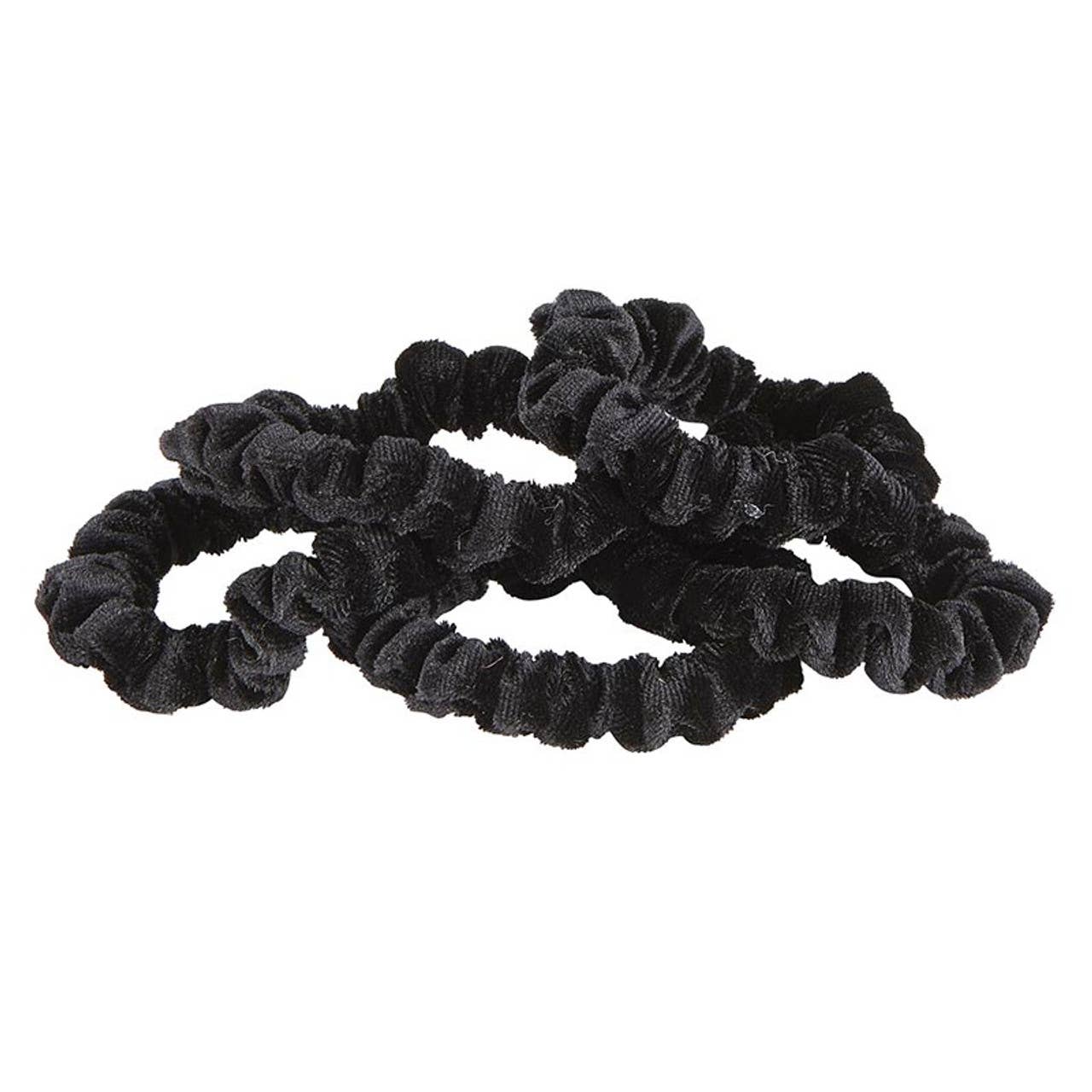 Bella Sleep + Spa - Velvet Scrunchie Present - Set of 5 - Black