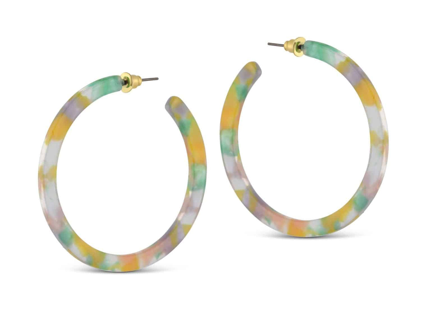 Sophia Hoop Resin Earrings