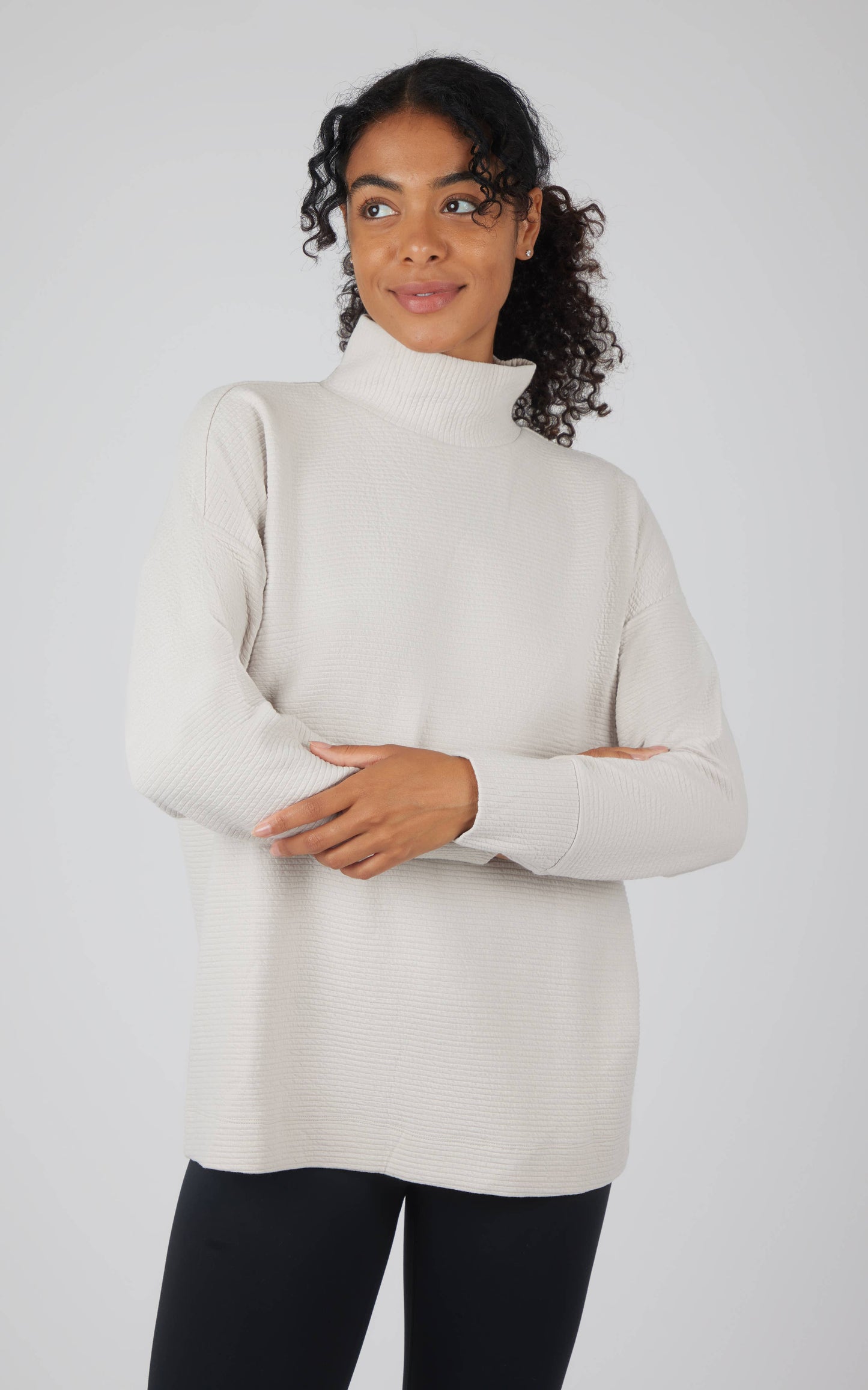 Cozy Quilted Brushed Inside Pullover Tunic