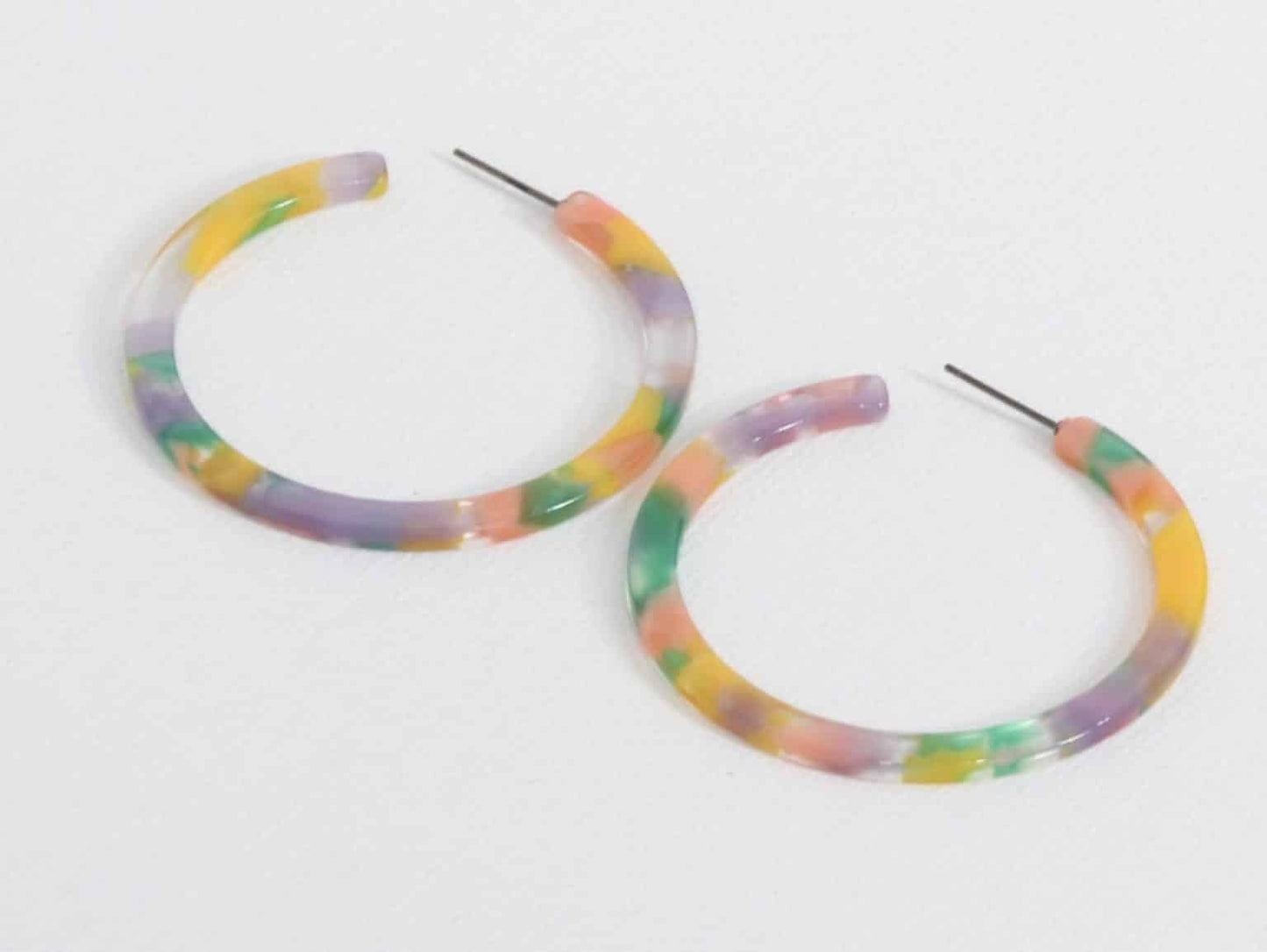 Sophia Hoop Resin Earrings